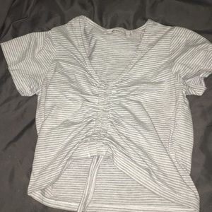 white/gray shirt